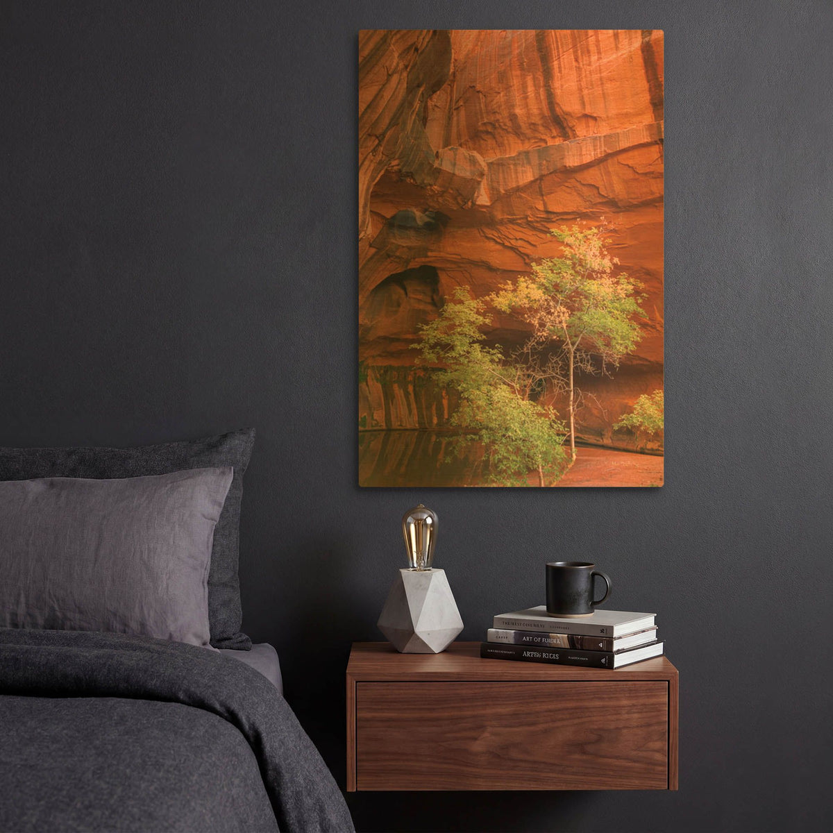 'Neon Canyon III' By Alan Majchrowicz Gold Metal Wall Art