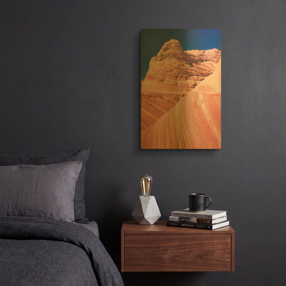 'Coyote Buttes I Blush' By Alan Majchrowicz Gold Metal Wall Art