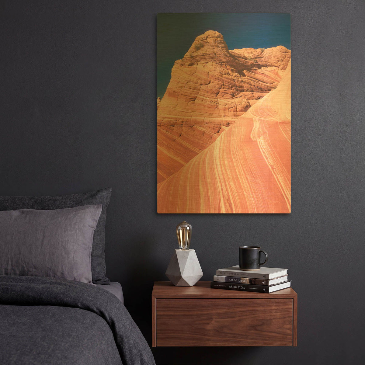'Coyote Buttes I Blush' By Alan Majchrowicz Gold Metal Wall Art