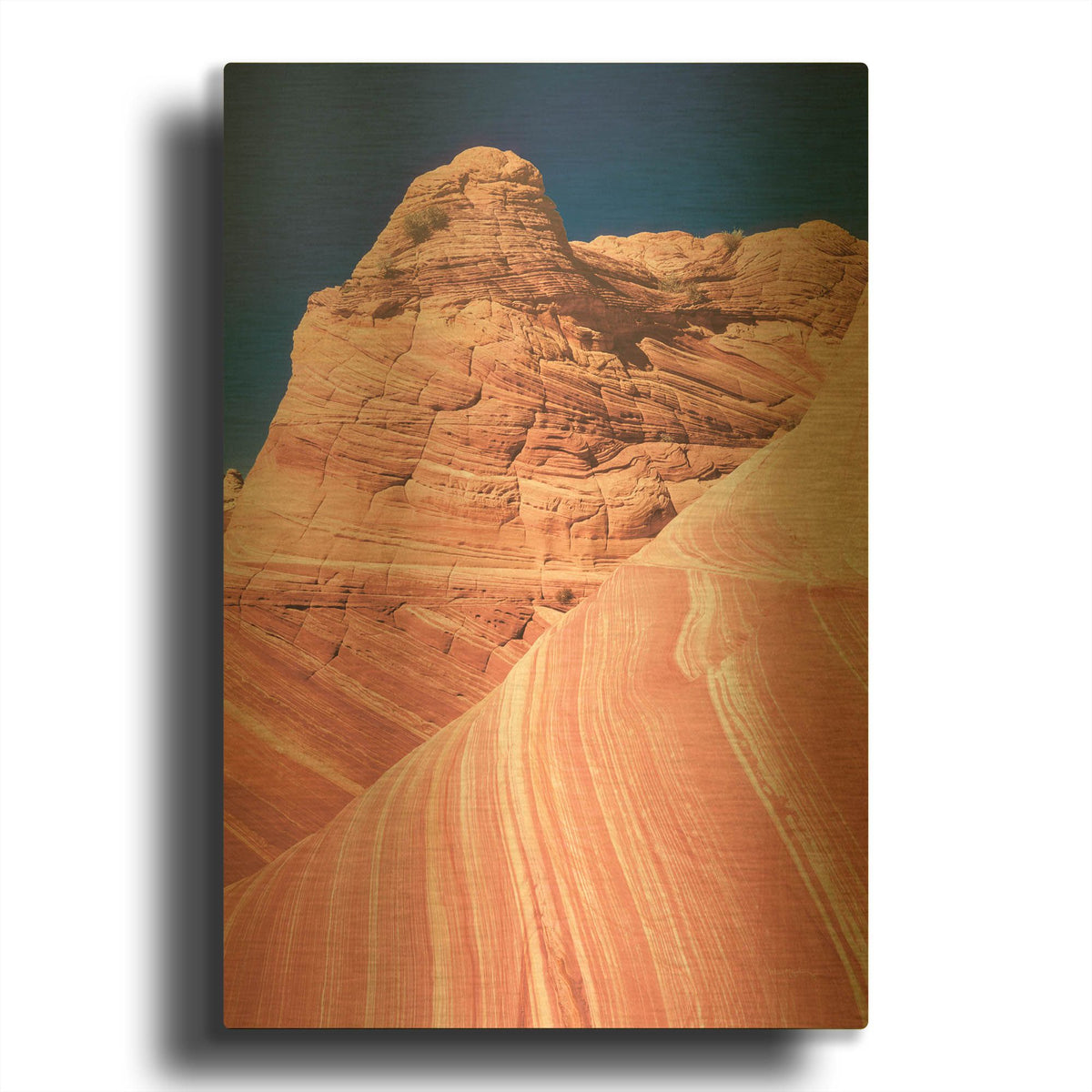 'Coyote Buttes I Blush' By Alan Majchrowicz Gold Metal Wall Art