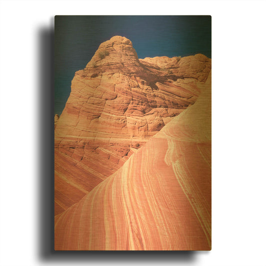 'Coyote Buttes I Blush' By Alan Majchrowicz Gold Metal Wall Art