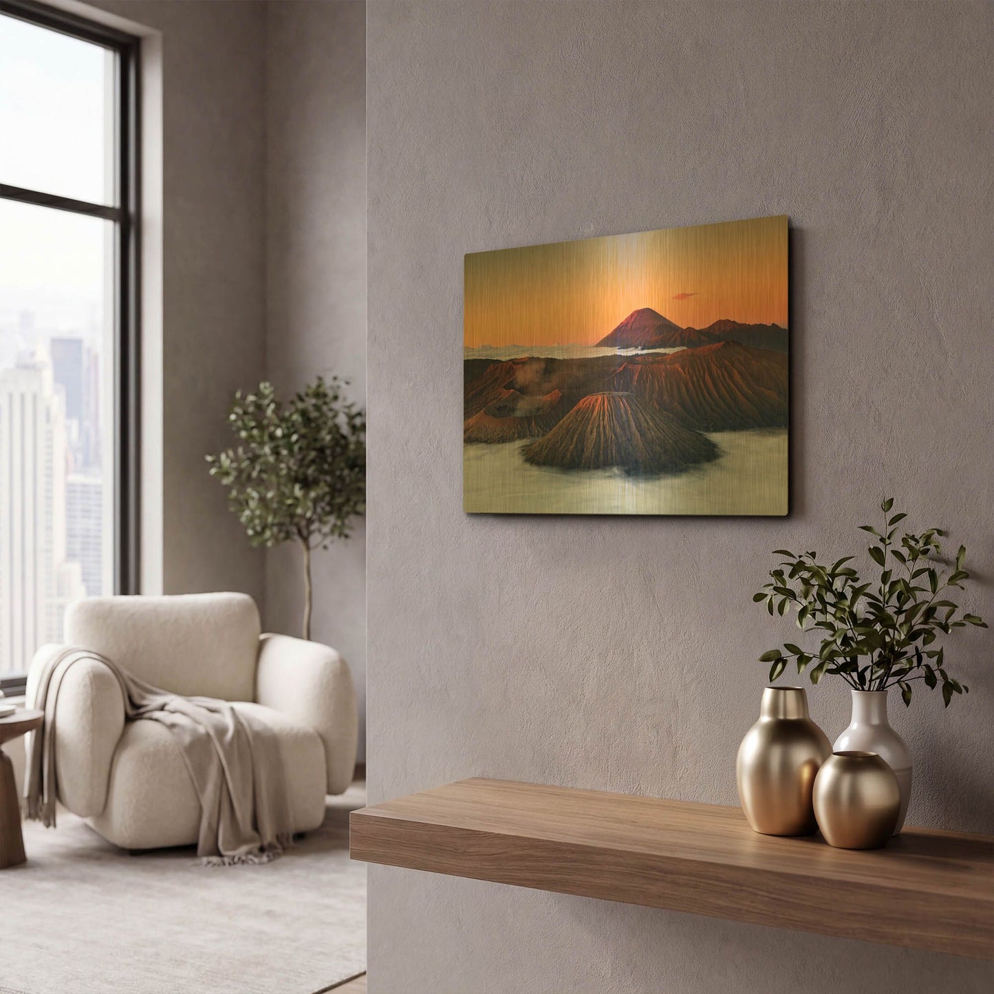 'Jurassic' By Jesse Estes Gold Metal Wall Art