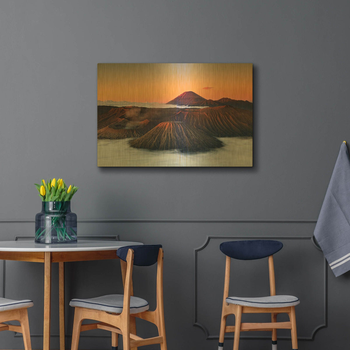 'Jurassic' By Jesse Estes Gold Metal Wall Art