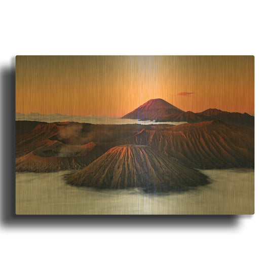'Jurassic' By Jesse Estes Gold Metal Wall Art