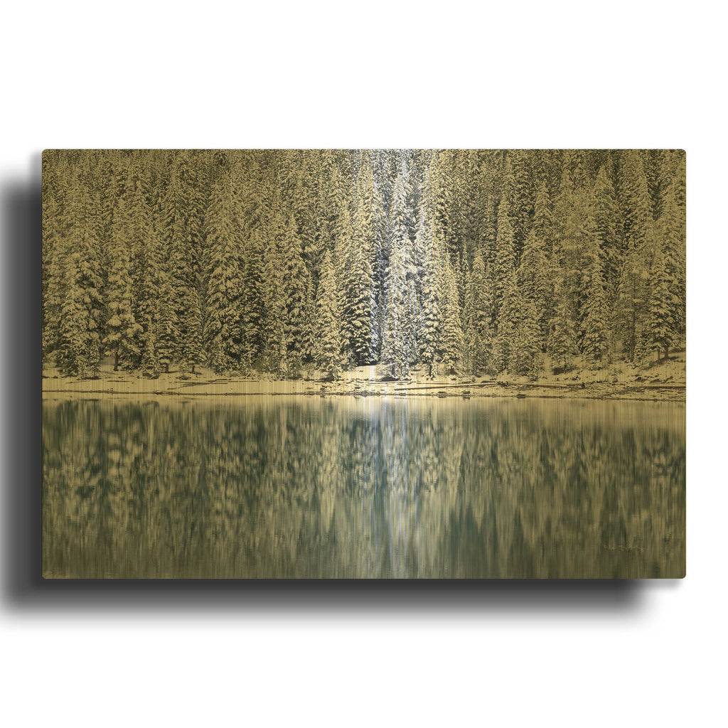 'Winter Reflections' By Alan Majchrowicz Gold Metal Wall Art