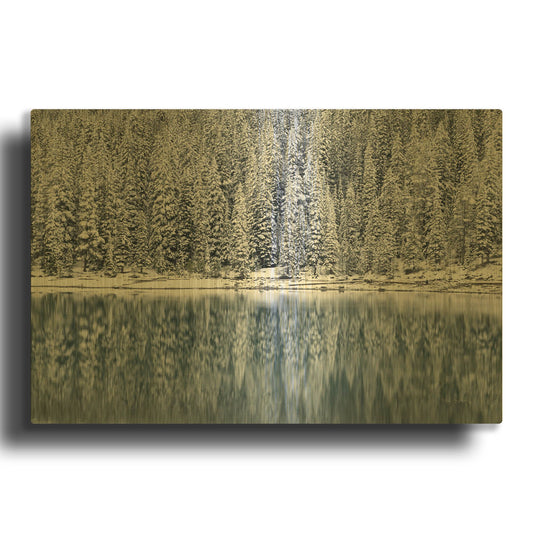 'Winter Reflections' By Alan Majchrowicz Gold Metal Wall Art