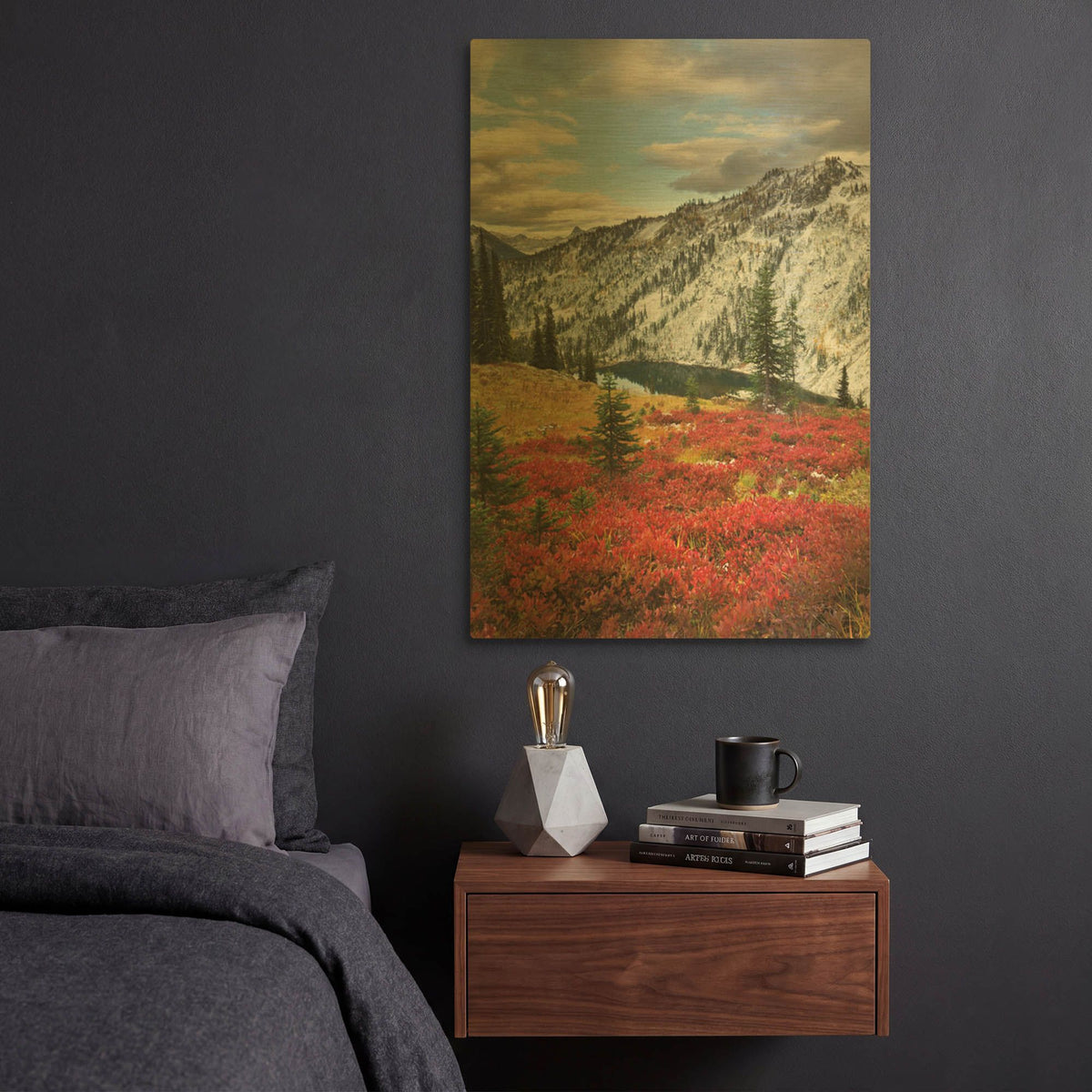 'Lake Ann North Cascades' By Alan Majchrowicz Gold Metal Wall Art