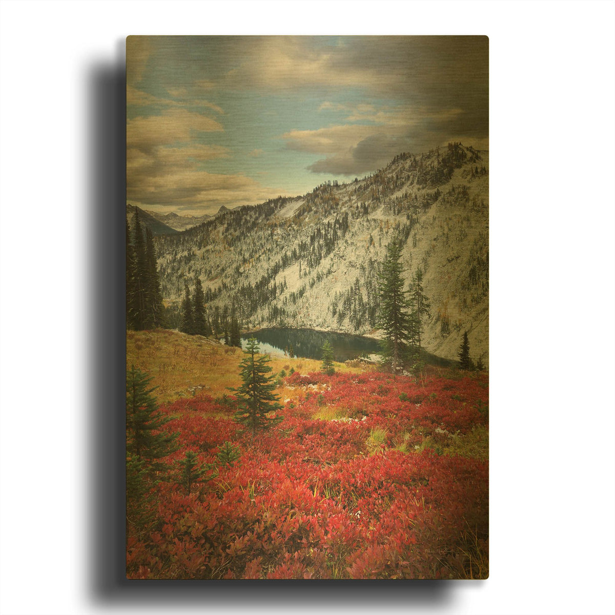 'Lake Ann North Cascades' By Alan Majchrowicz Gold Metal Wall Art