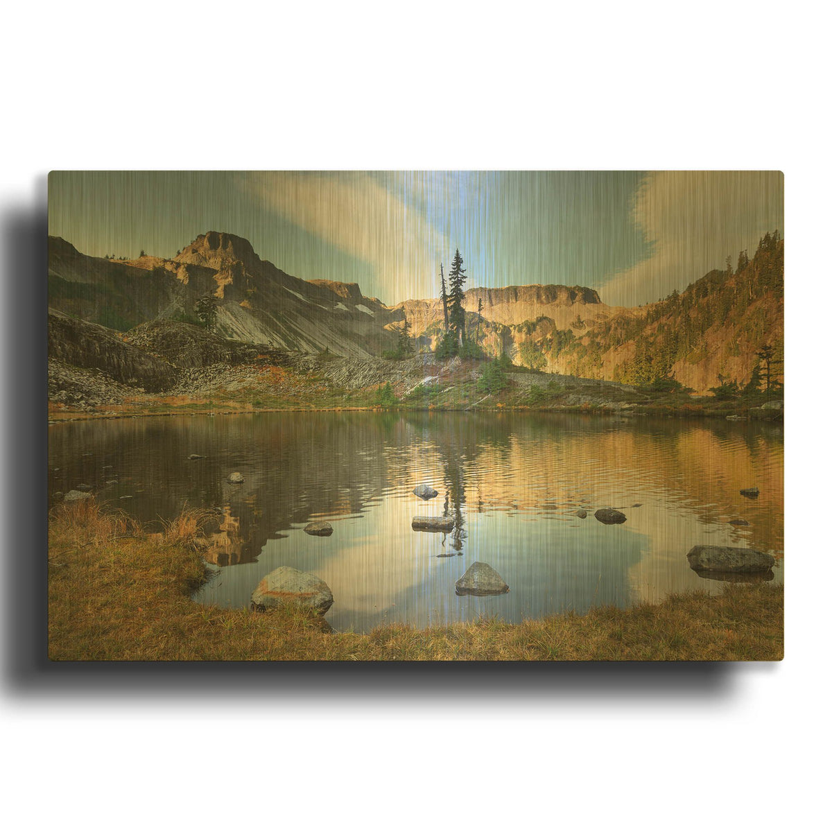 'Heather Meadows in Autumn' By Alan Majchrowicz Gold Metal Wall Art