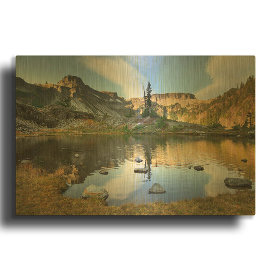 'Heather Meadows in Autumn' By Alan Majchrowicz Gold Metal Wall Art