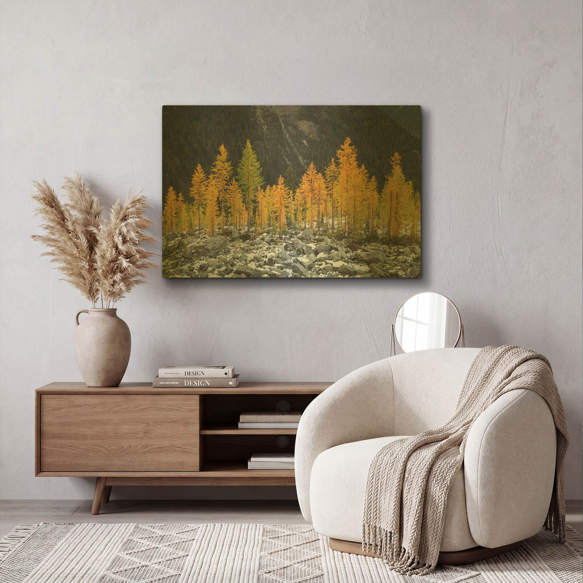 'Alpine Larches North Cascades' By Alan Majchrowicz Gold Metal Wall Art