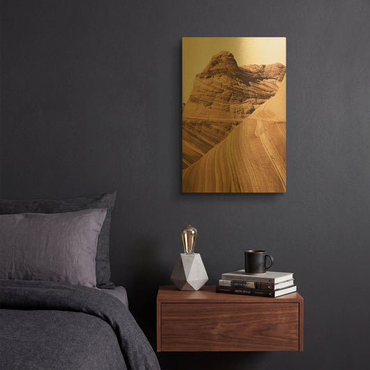 'Coyote Buttes I Autumn' By Alan Majchrowicz Gold Metal Wall Art