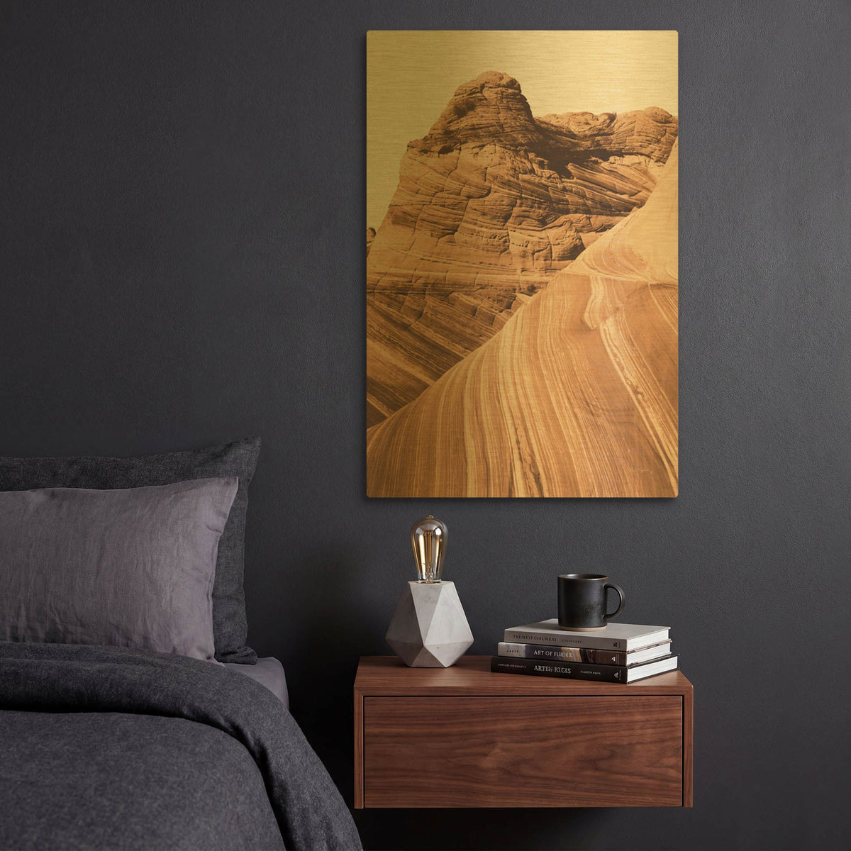 'Coyote Buttes I Autumn' By Alan Majchrowicz Gold Metal Wall Art
