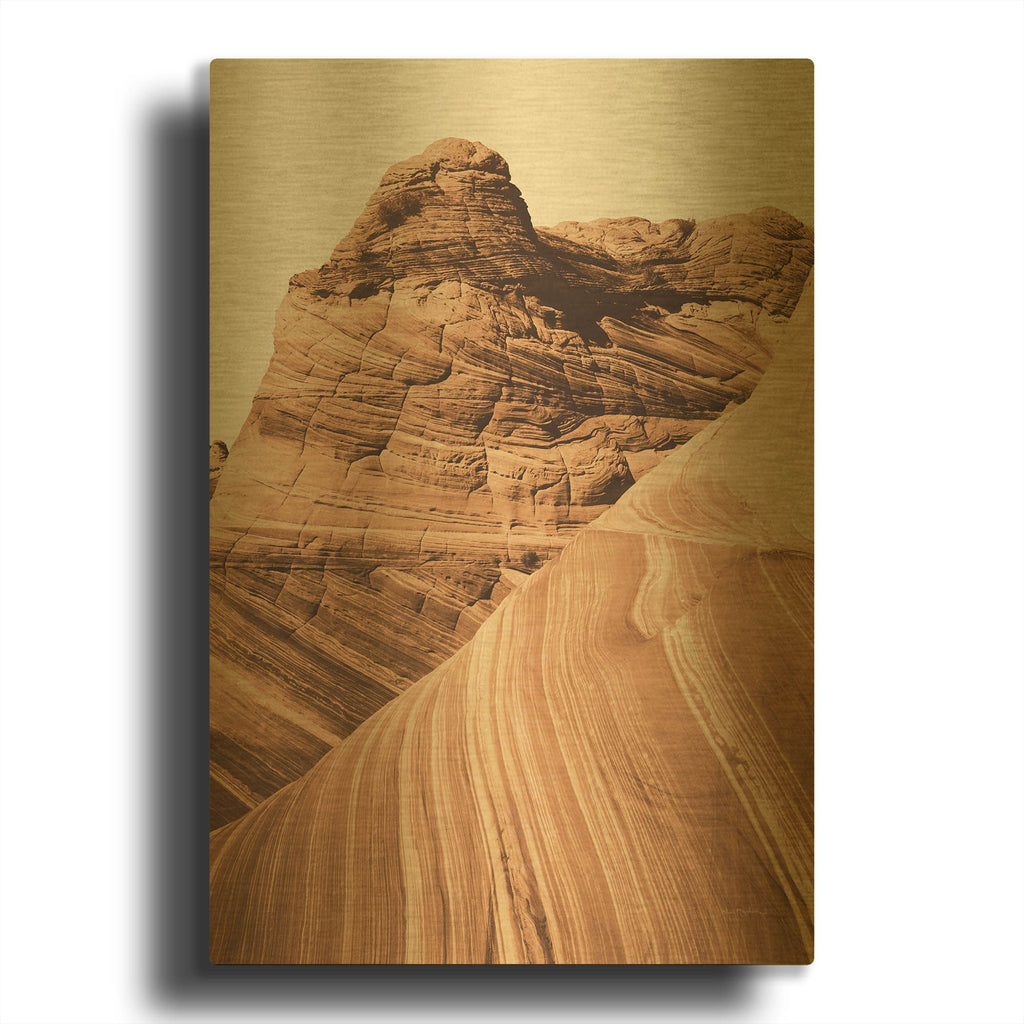 'Coyote Buttes I Autumn' By Alan Majchrowicz Gold Metal Wall Art