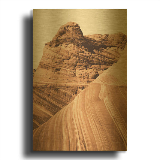 'Coyote Buttes I Autumn' By Alan Majchrowicz Gold Metal Wall Art