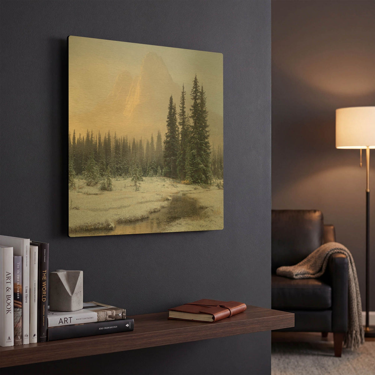 'Bell Mountain North Cascades II' By Alan Majchrowicz Gold Metal Wall Art