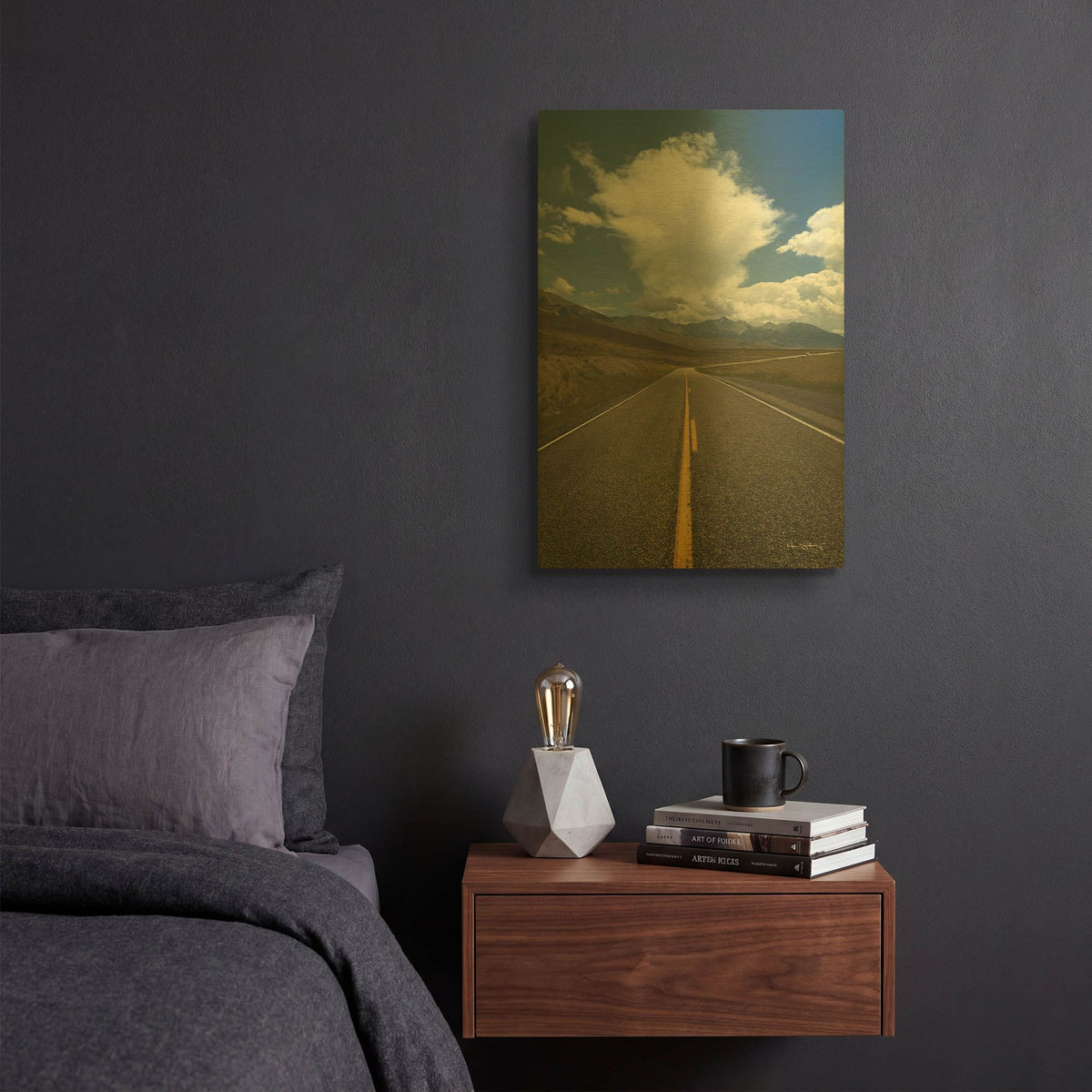 'Highway 93 in Idaho' By Alan Majchrowicz Gold Metal Wall Art