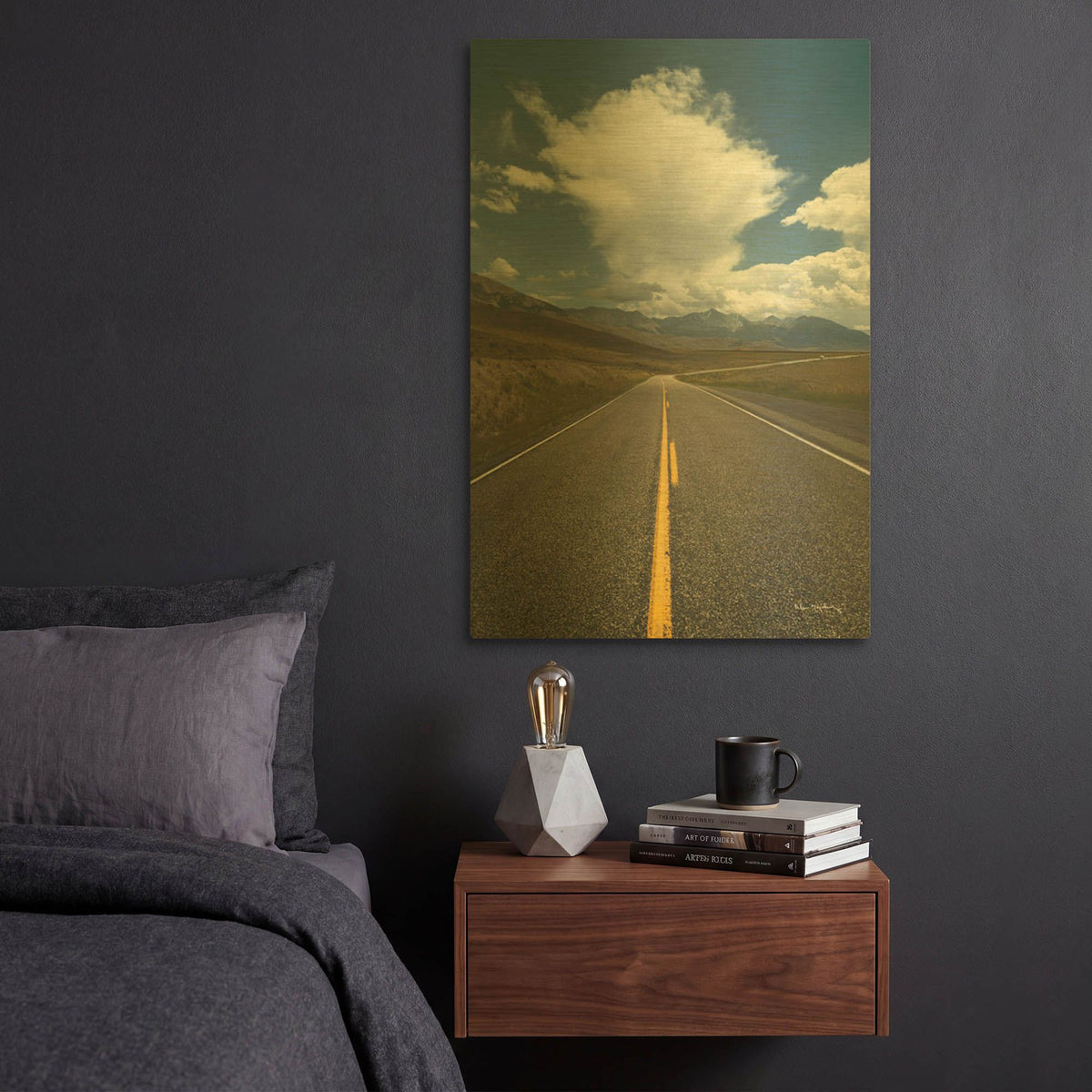 'Highway 93 in Idaho' By Alan Majchrowicz Gold Metal Wall Art