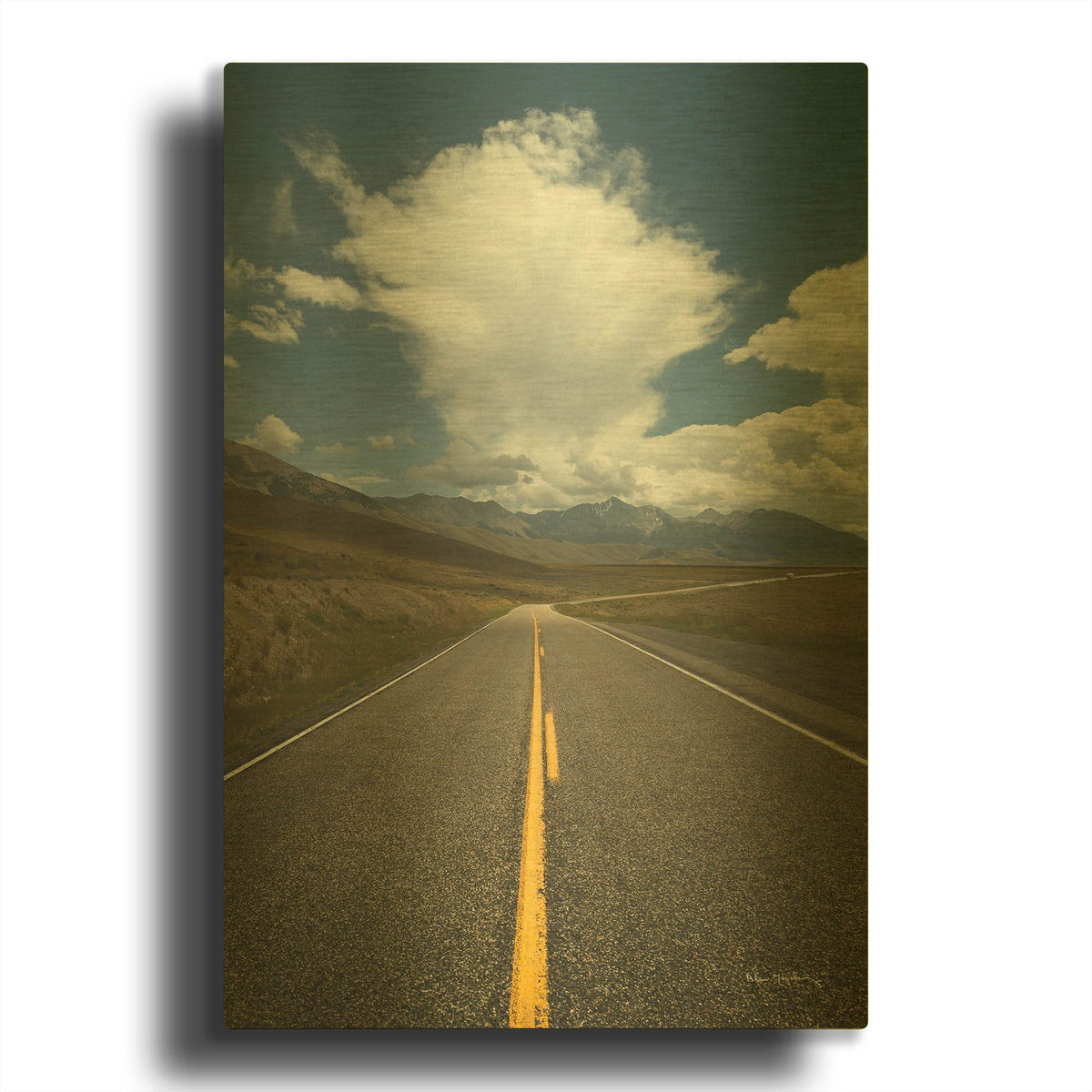 'Highway 93 in Idaho' By Alan Majchrowicz Gold Metal Wall Art