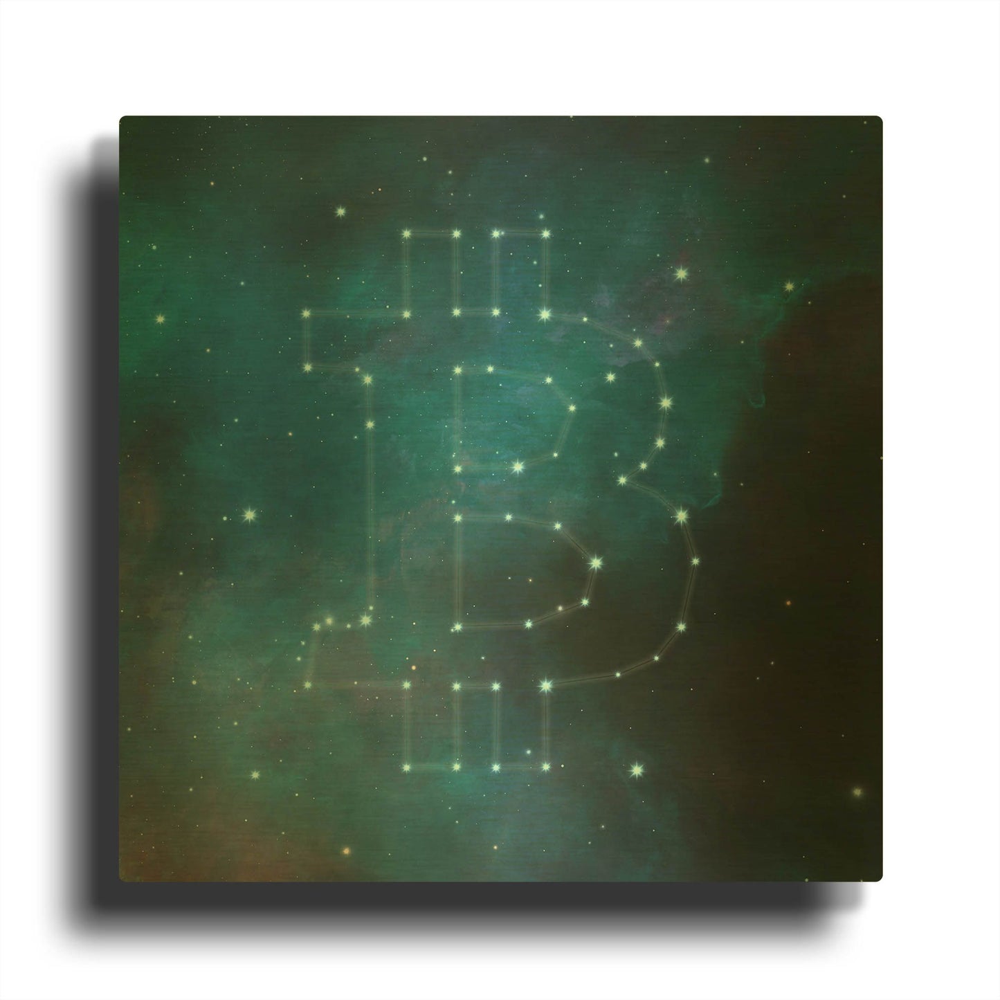 'Bitcoin Constellation II' By LUXE Gold Metal Wall Art