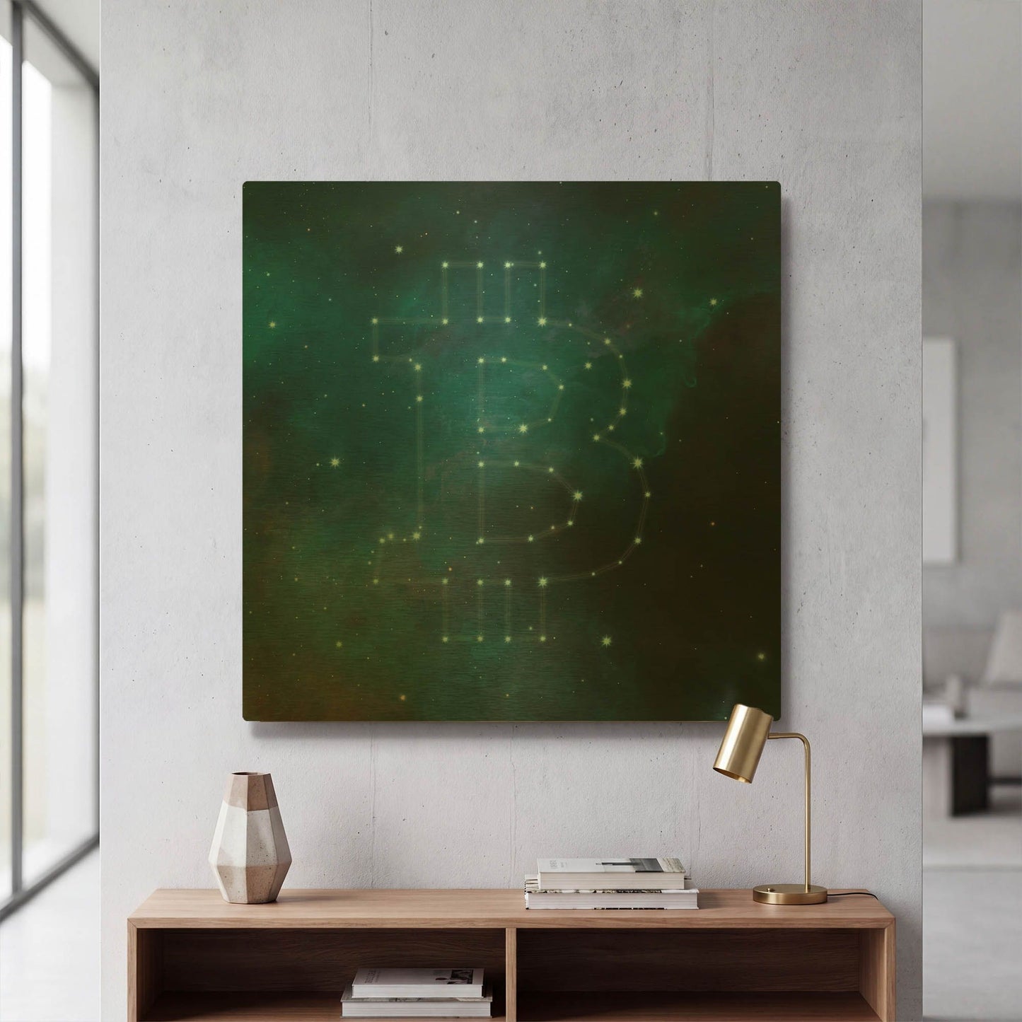 'Bitcoin Constellation II' By LUXE Gold Metal Wall Art