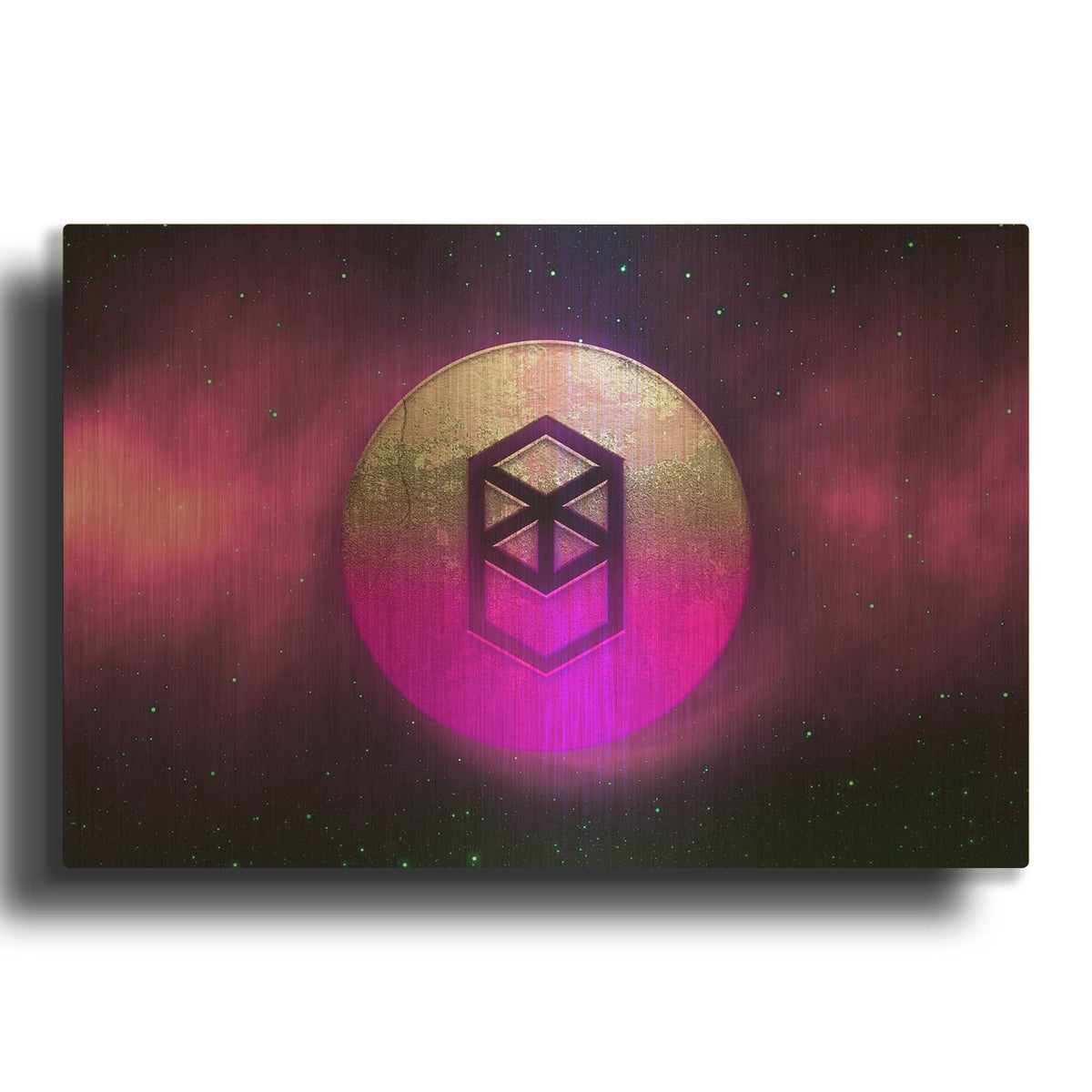 'Cosmic Crypto Fantom' By Epic Portfolio Gold Metal Wall Art