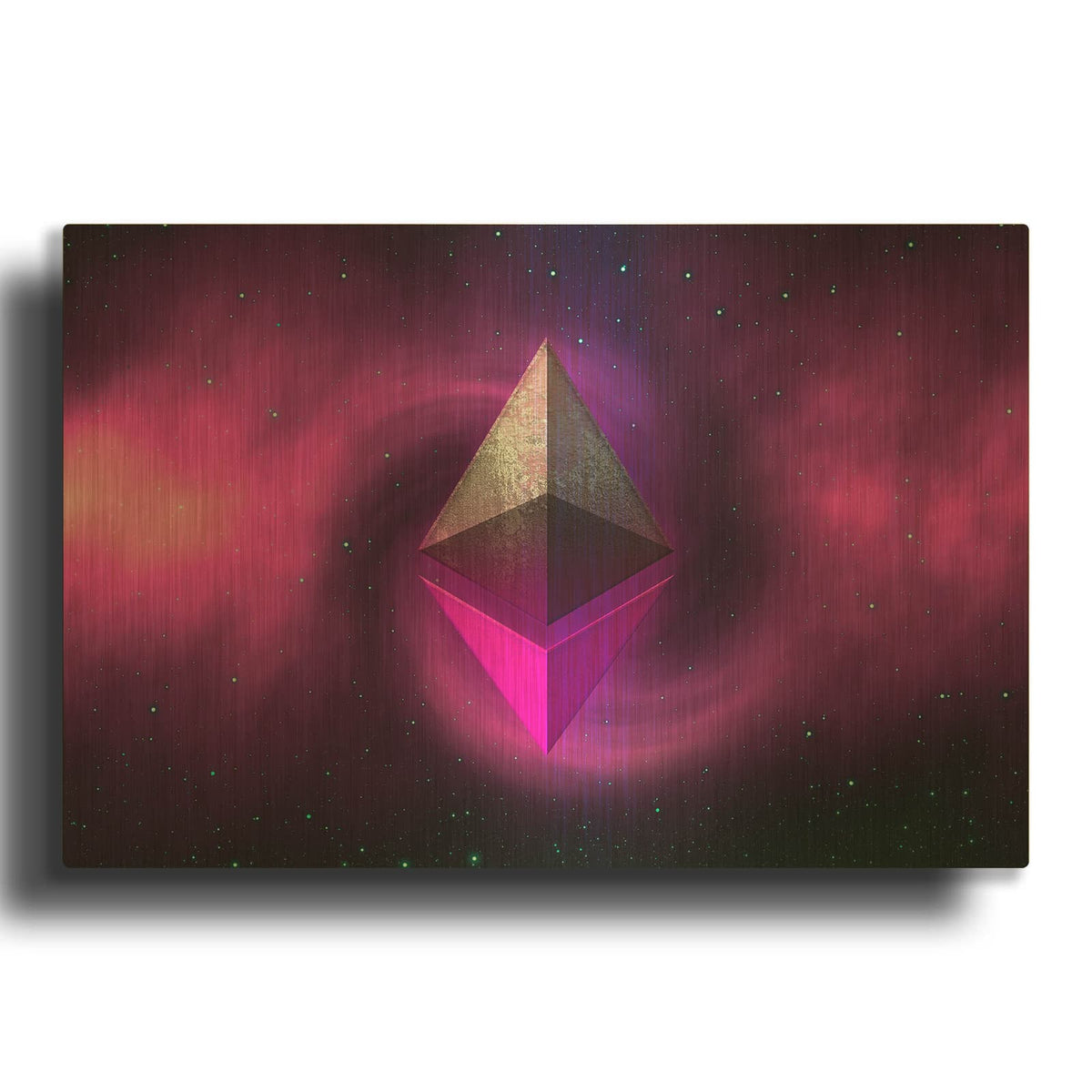 'Cosmic Crypto Ethereum' By Epic Portfolio Gold Metal Wall Art