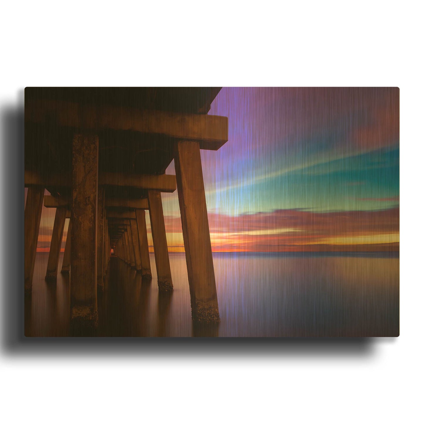 'Under the Bridge' By Edin Chavez Gold Metal Wall Art