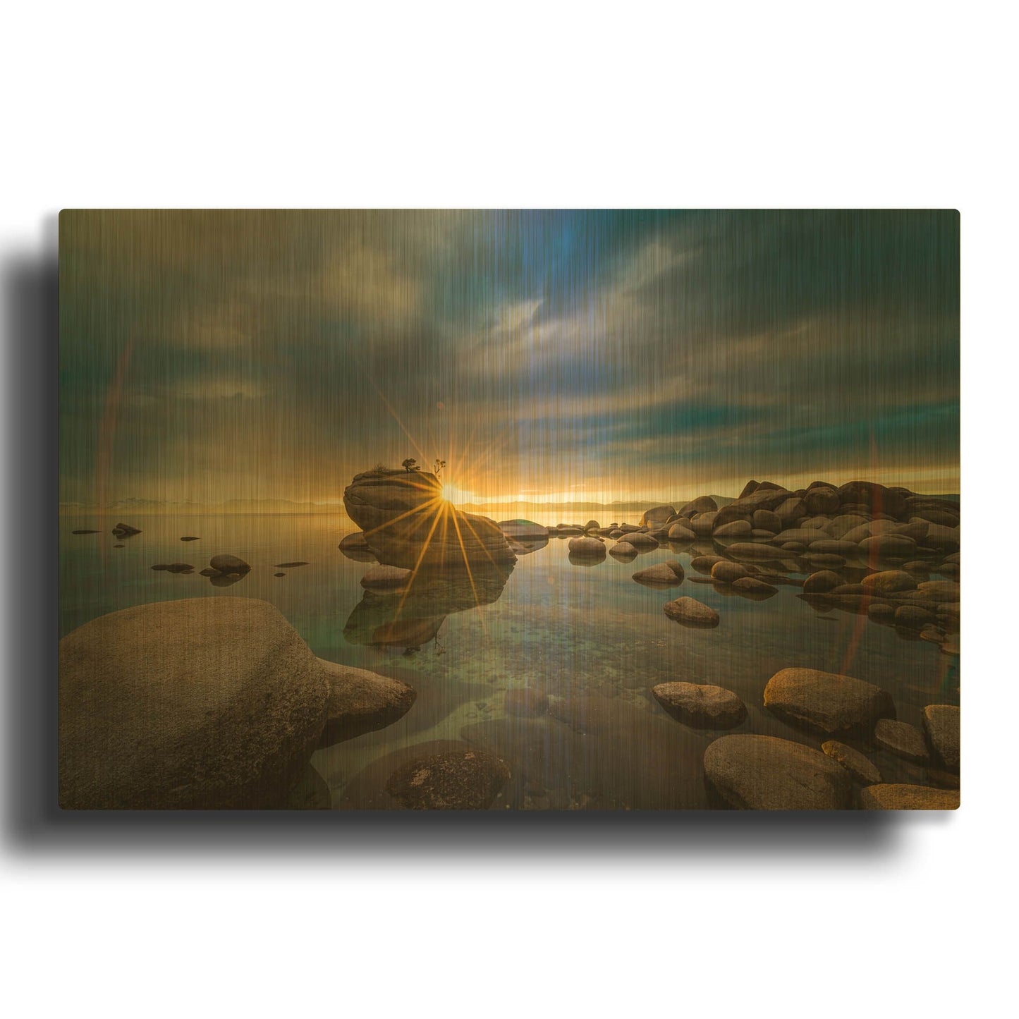 'Luminary' By Edin Chavez Gold Metal Wall Art
