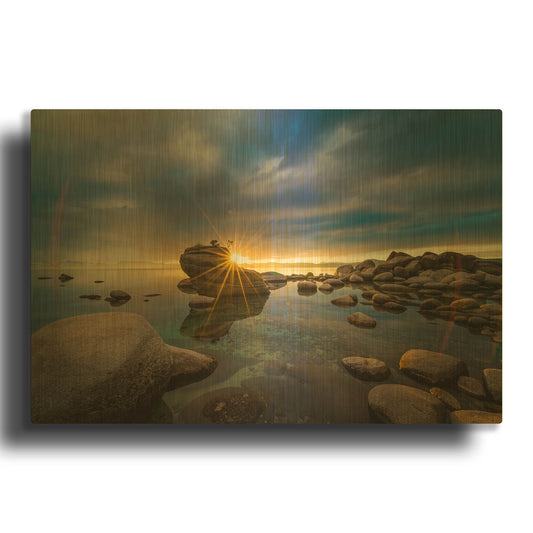 'Luminary' By Edin Chavez Gold Metal Wall Art