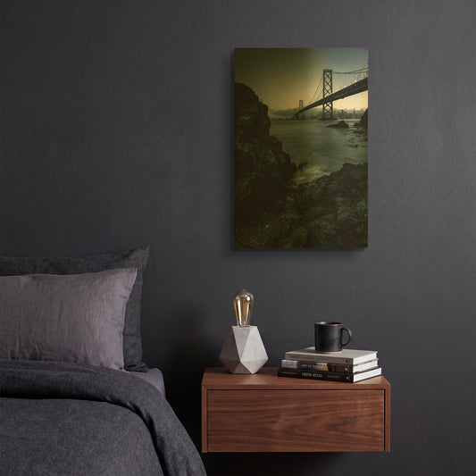 'Dreaming of San Francisco' By Edin Chavez Gold Metal Wall Art