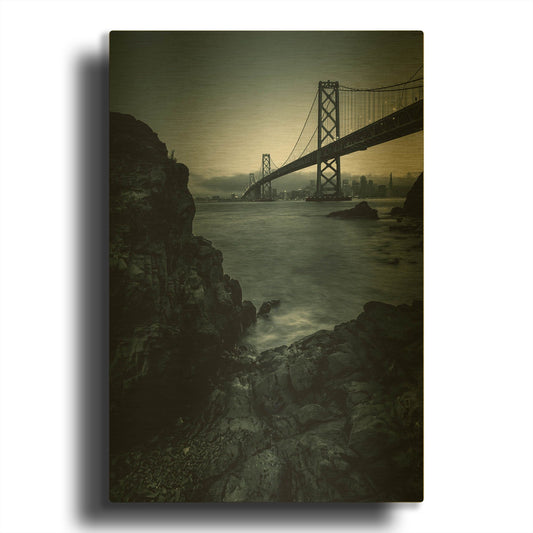 'Dreaming of San Francisco' By Edin Chavez Gold Metal Wall Art