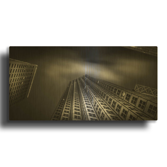 'EdinChavezPrint 23' By Edin Chavez Gold Metal Wall Art