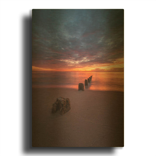 'Blending Reality' By Edin Chavez Gold Metal Wall Art