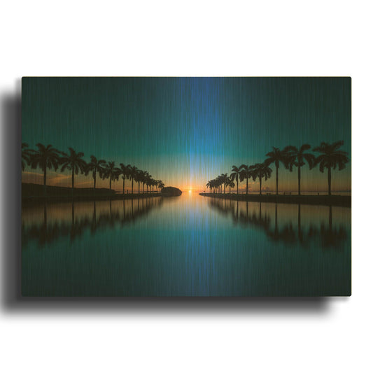 'Heavenly Corridor' By Edin Chavez Gold Metal Wall Art