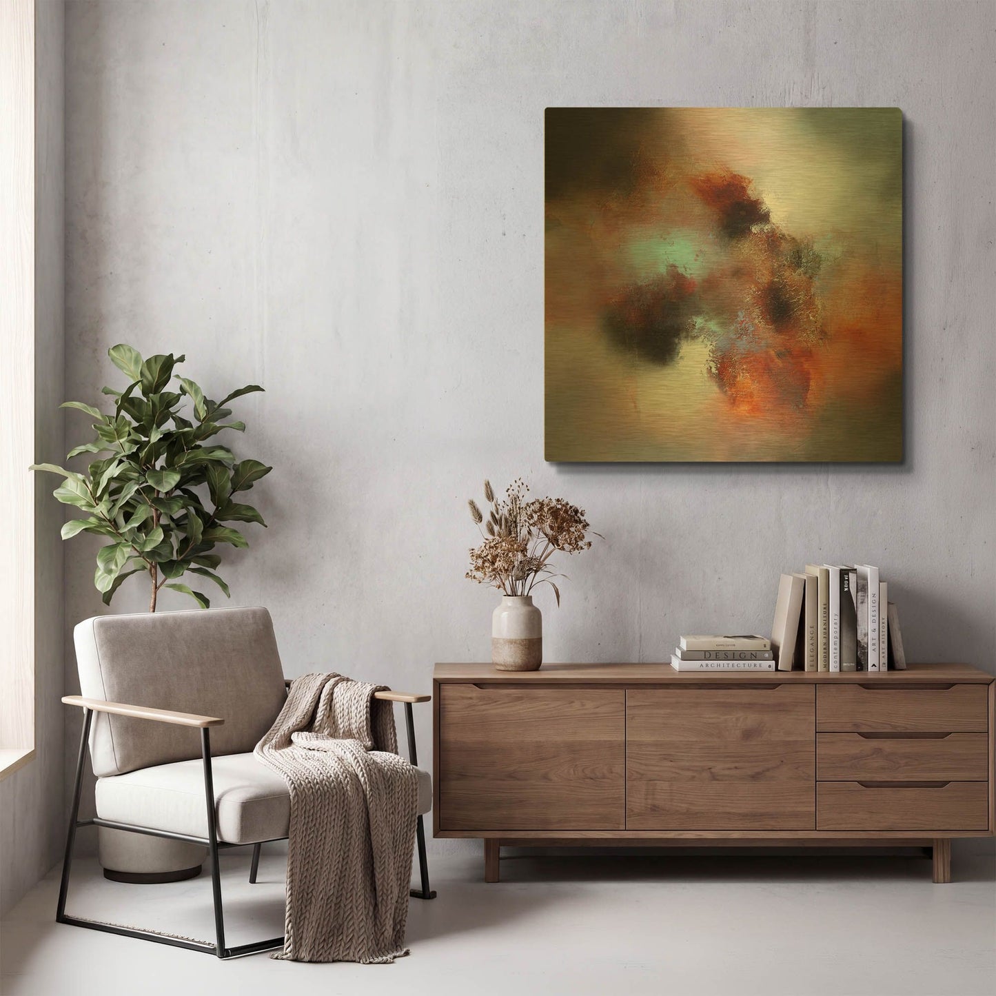 'Voyage' By Eelco Maan Gold Metal Wall Art