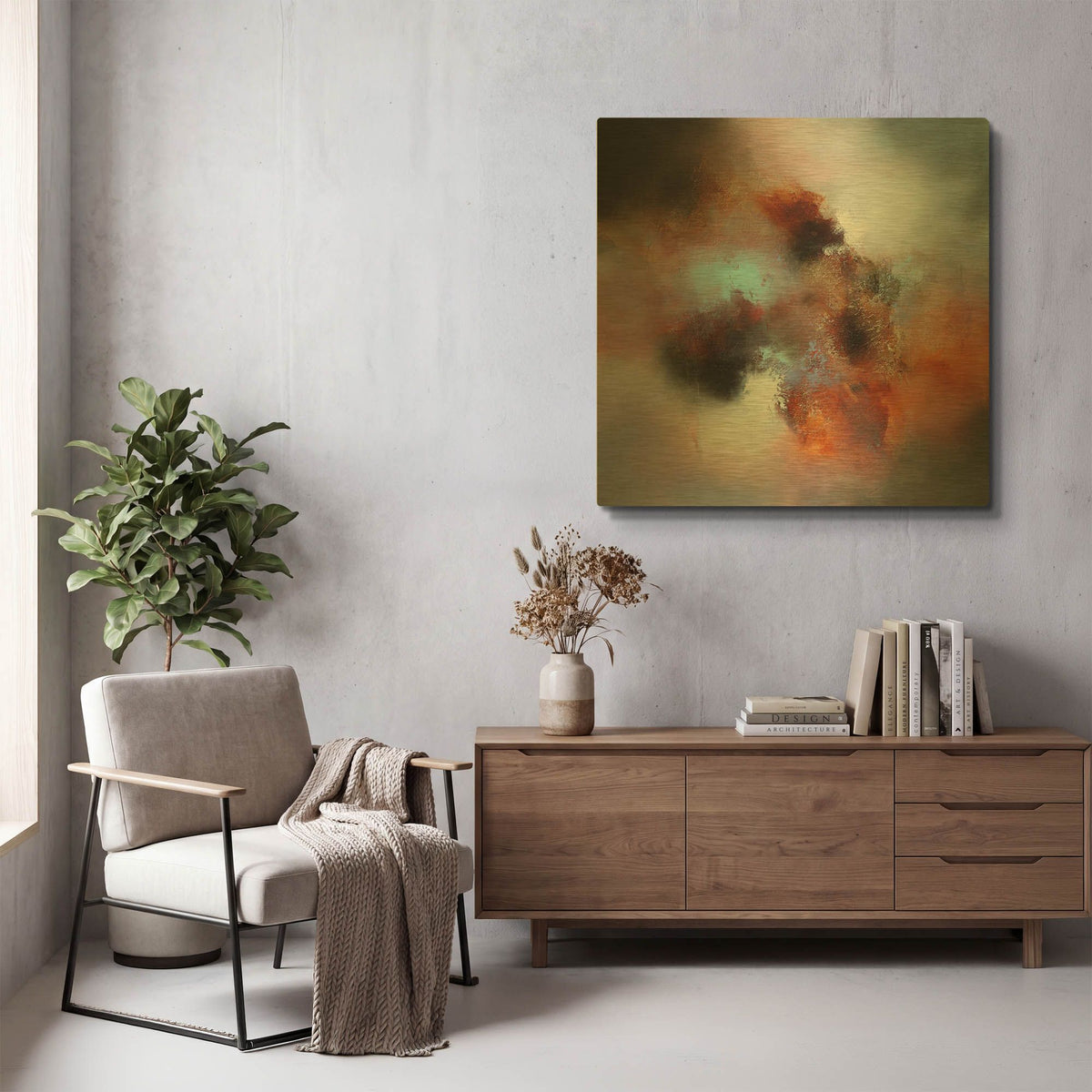 'Voyage' By Eelco Maan Gold Metal Wall Art