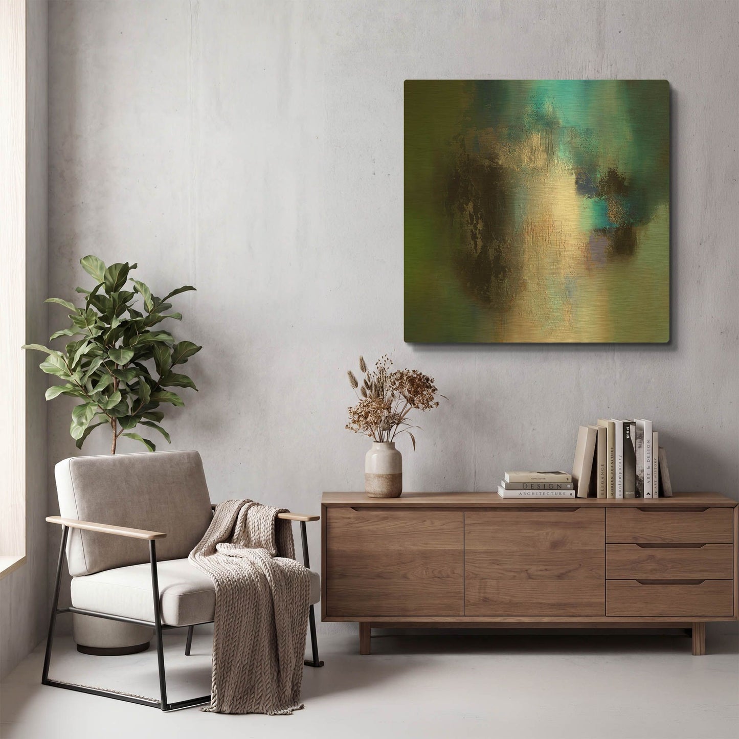 'Solstice' By Eelco Maan Gold Metal Wall Art