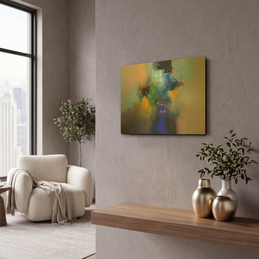 'Rain Garden' By Eelco Maan Gold Metal Wall Art