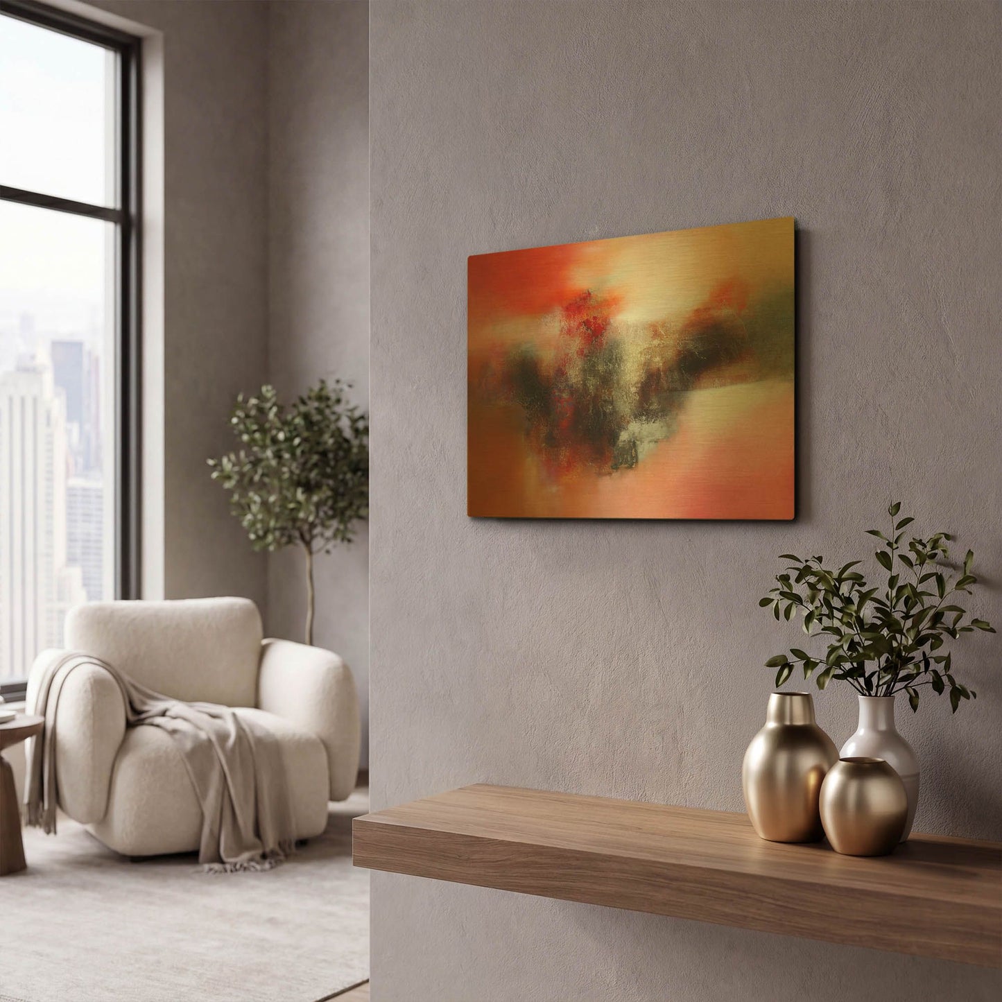 'Journey' By Eelco Maan Gold Metal Wall Art