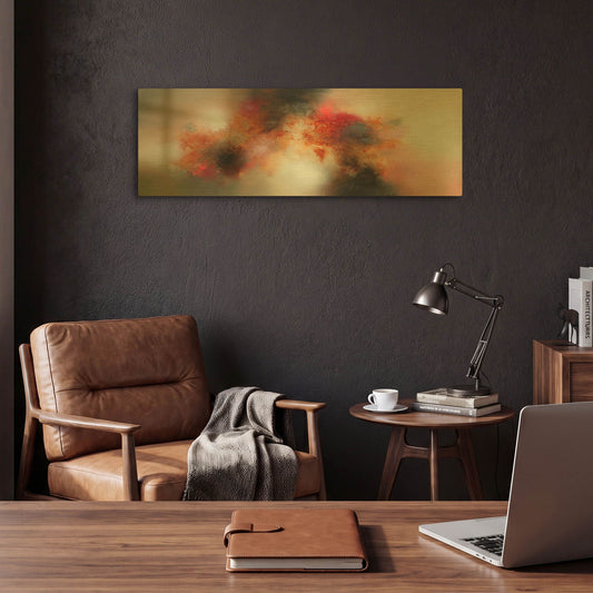 'Journey In The Fall' By Eelco Maan Gold Metal Wall Art