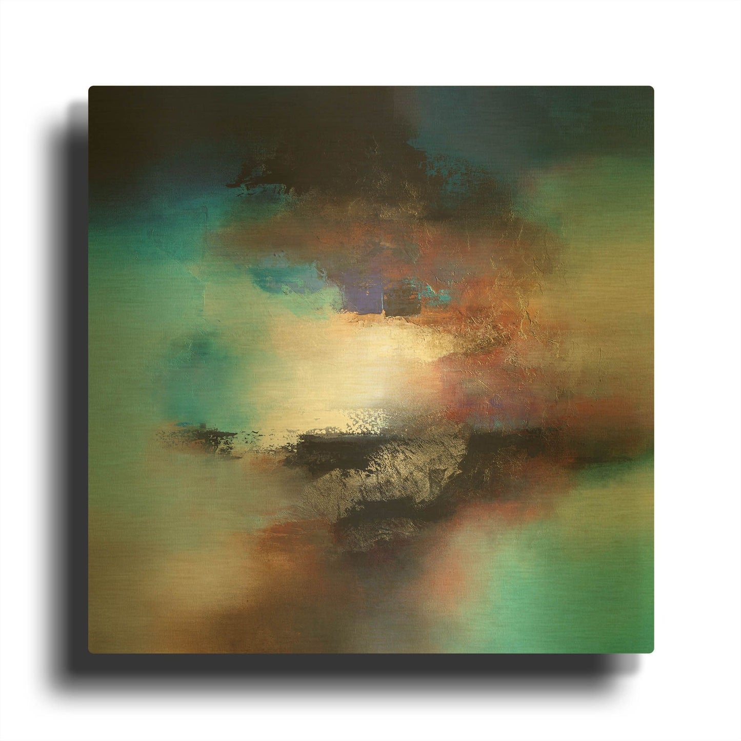 'Wind on water' By Eelco Maan Gold Metal Wall Art