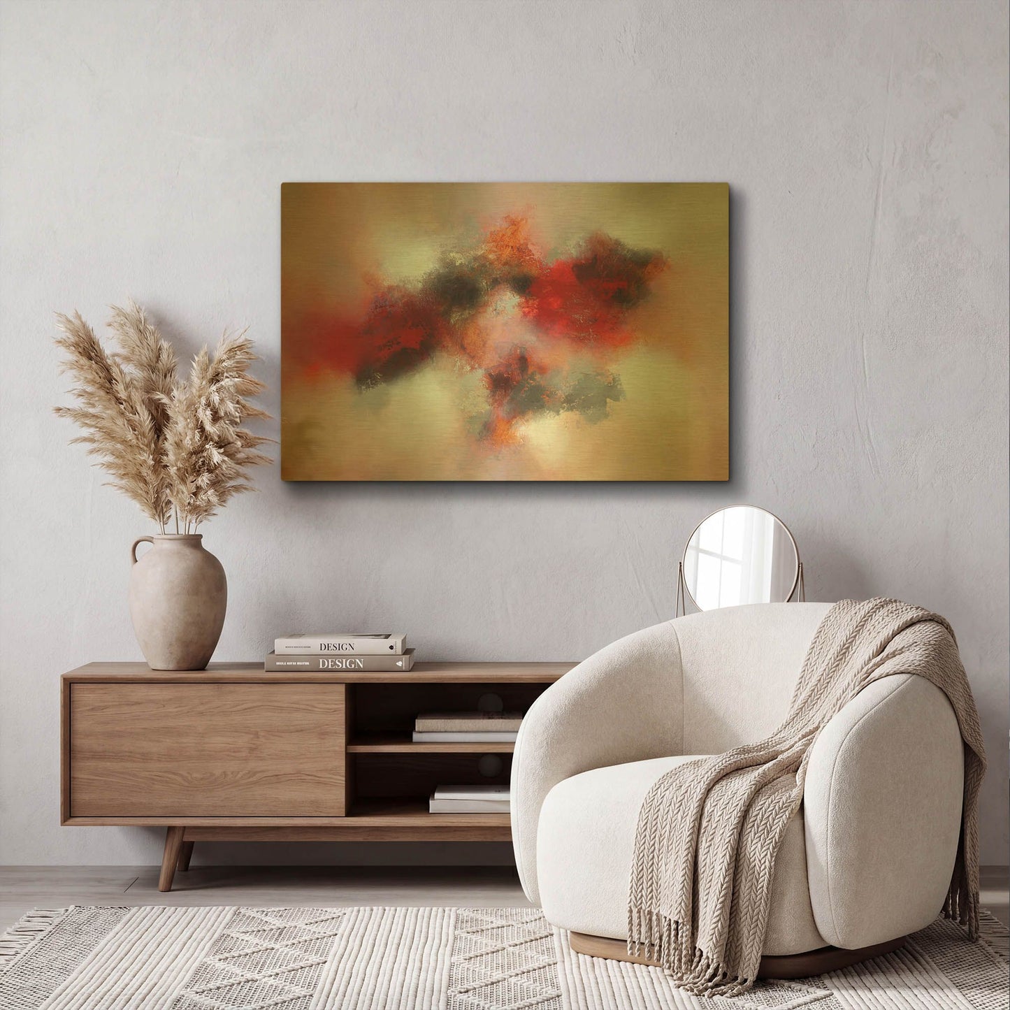 'Under the roses' By Eelco Maan Gold Metal Wall Art