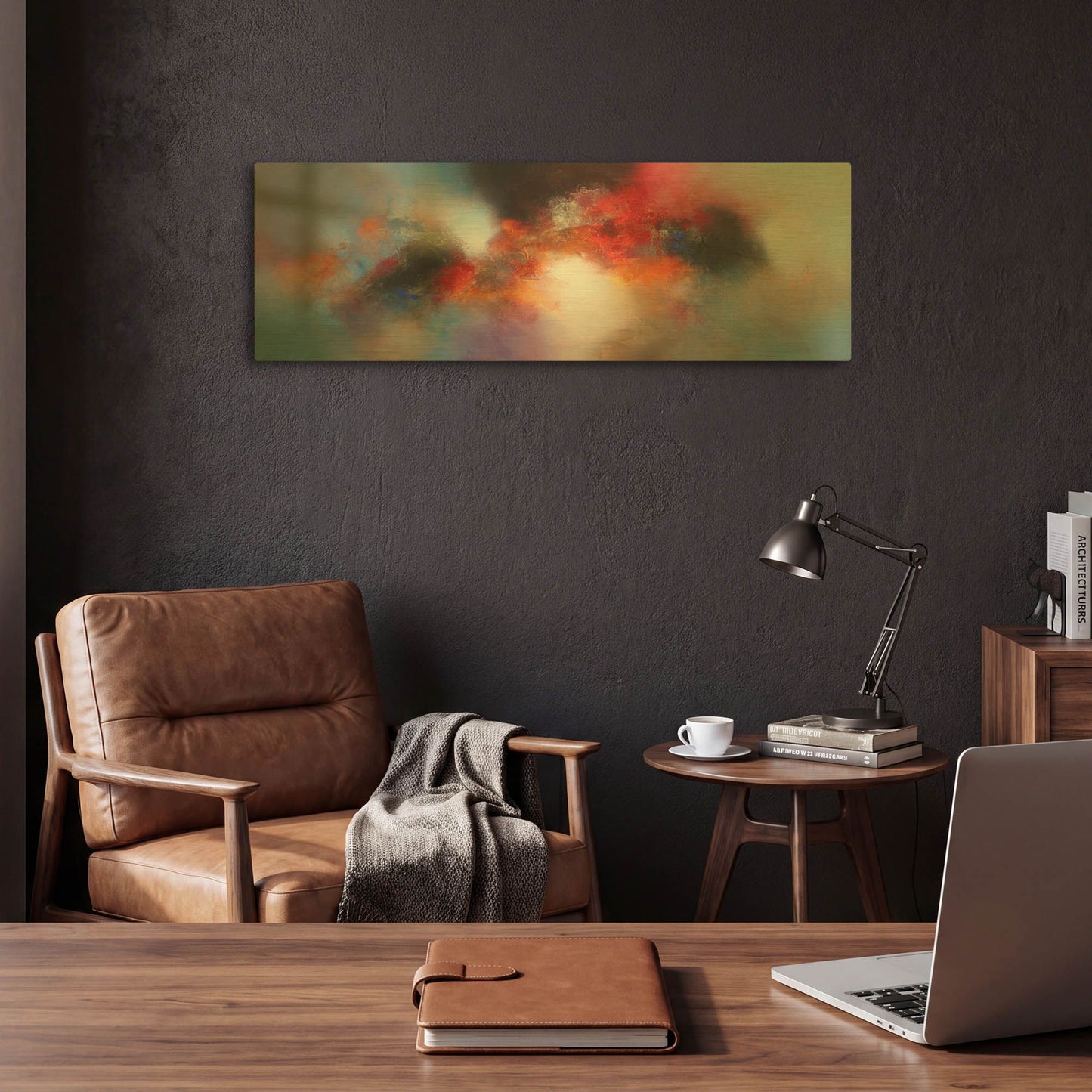 'September dawn' By Eelco Maan Gold Metal Wall Art