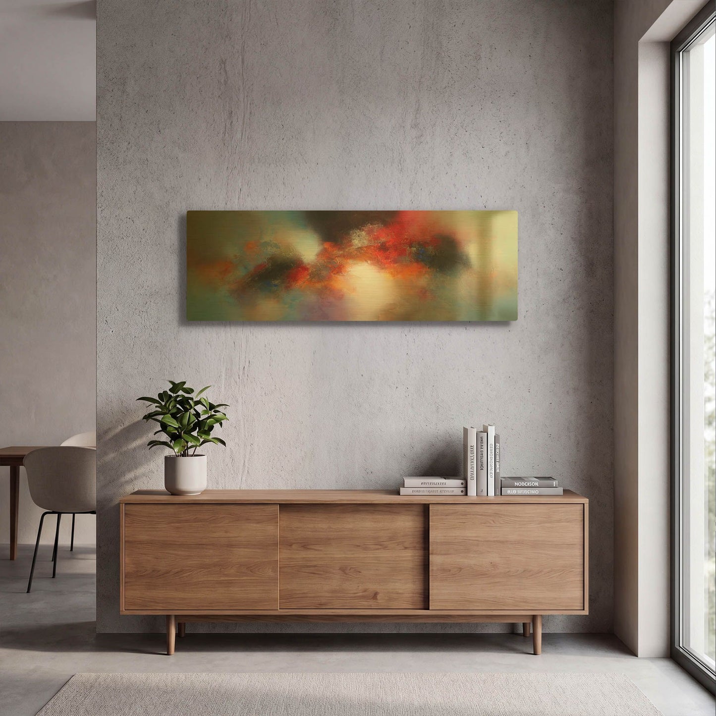 'September dawn' By Eelco Maan Gold Metal Wall Art