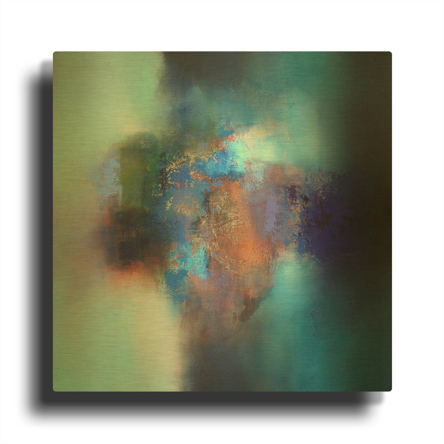 'September blue' By Eelco Maan Gold Metal Wall Art