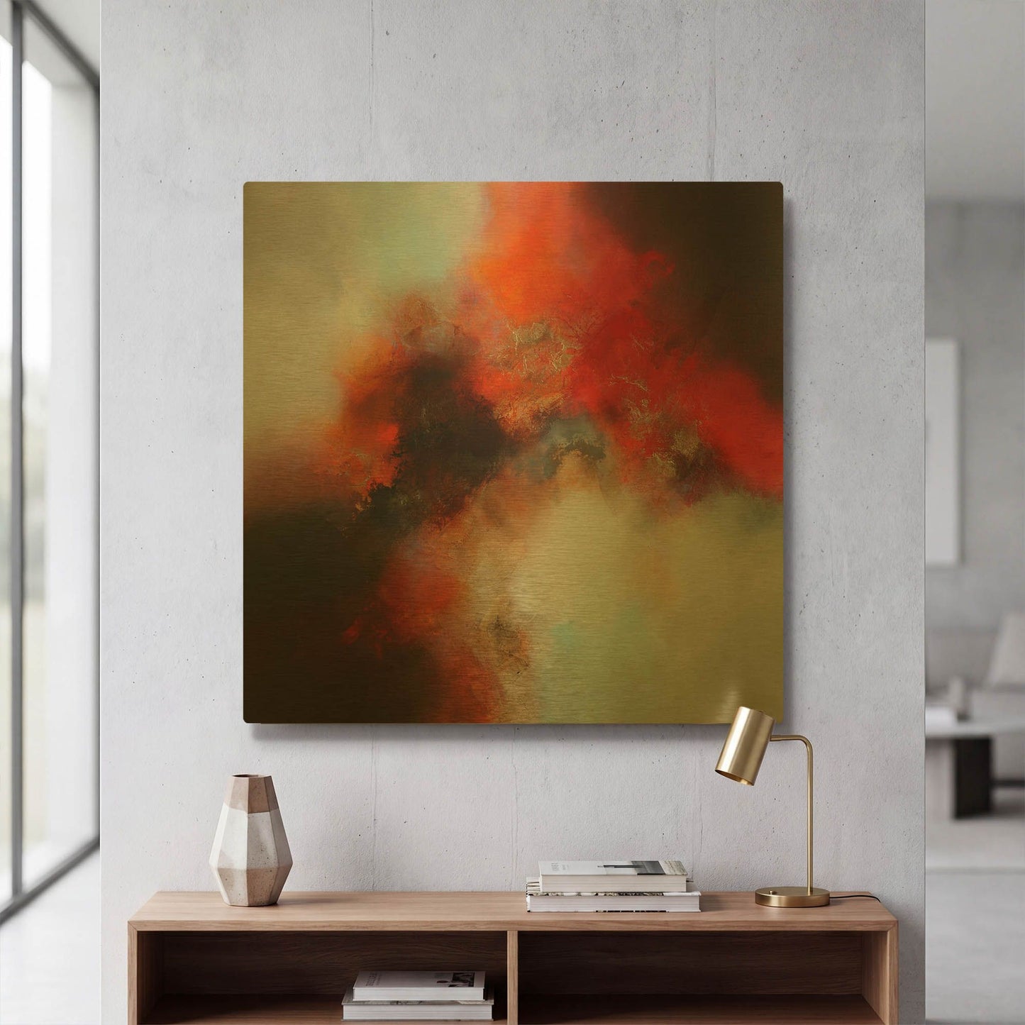 'Aurora' By Eelco Maan Gold Metal Wall Art