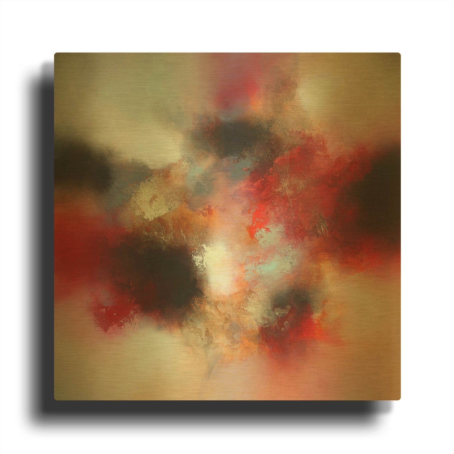 'Across the sun' By Eelco Maan Gold Metal Wall Art