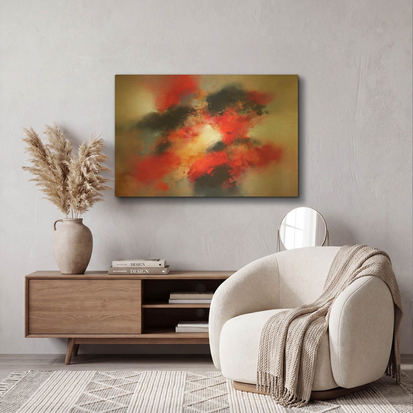 'A place in the sun' By Eelco Maan Gold Metal Wall Art
