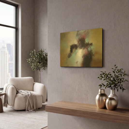 'Traveller' By Eelco Maan Gold Metal Wall Art